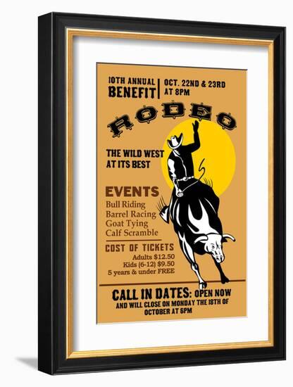 Rodeo Wild West at its Best-null-Framed Art Print