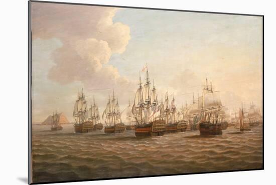 Rodney's Fleet Taking in Prizes after the Moonlight Battle, 16 January 1780, Late 18Th Century (Oil-Dominic Serres-Mounted Giclee Print