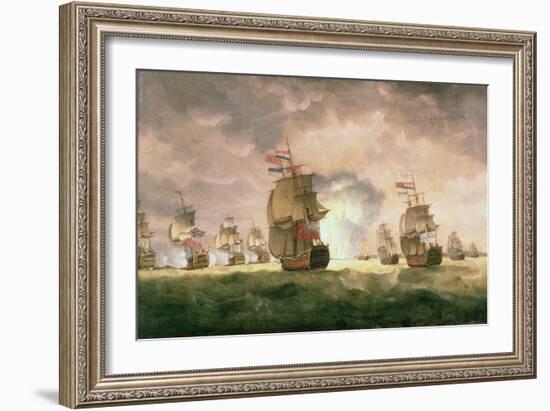 Rodney's Victory Off Cape St. Vincent-Thomas Luny-Framed Giclee Print