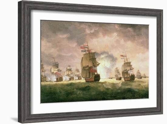 Rodney's Victory Off Cape St. Vincent-Thomas Luny-Framed Giclee Print