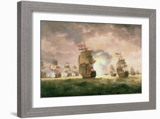 Rodney's Victory Off Cape St. Vincent-Thomas Luny-Framed Giclee Print