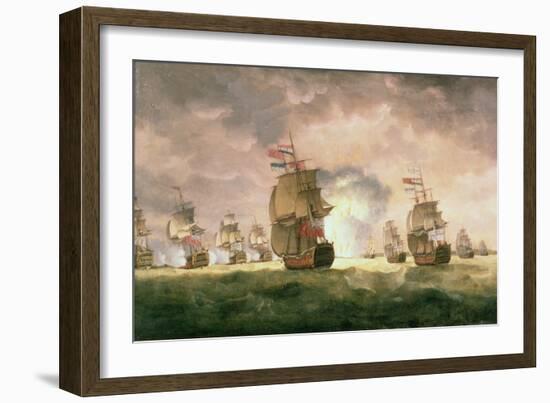 Rodney's Victory Off Cape St. Vincent-Thomas Luny-Framed Giclee Print