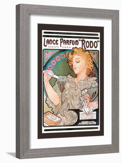 Rodo Perfume,Fragrance-Alphonse Mucha-Framed Art Print