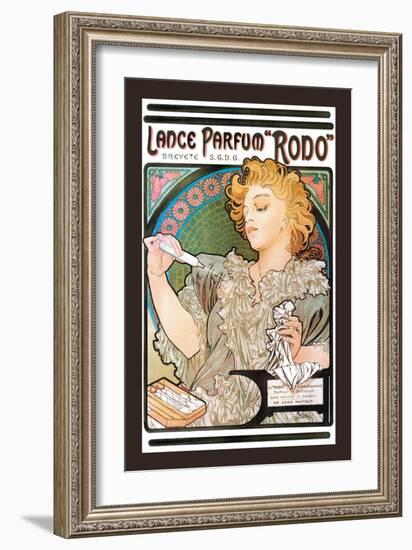 Rodo Perfume,Fragrance-Alphonse Mucha-Framed Art Print