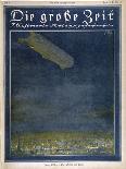 German Airship Hovers Menacingly Over Paris-Rodolf Czerny-Mounted Art Print