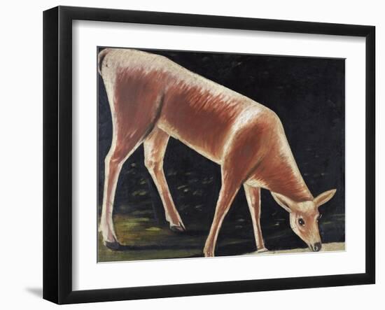 Roe Deer Drinking-Niko Pirosmani-Framed Giclee Print