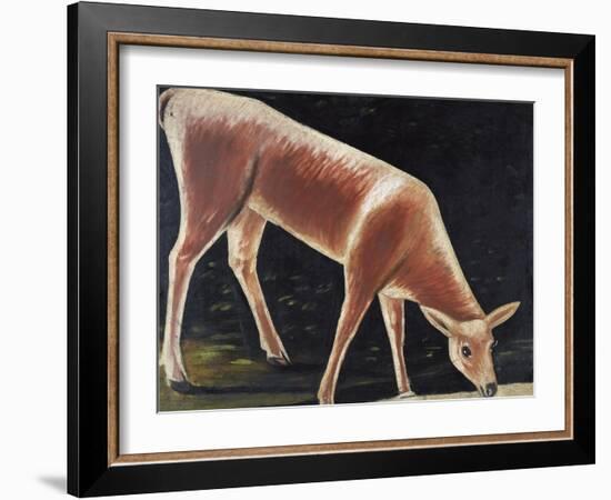Roe Deer Drinking-Niko Pirosmani-Framed Giclee Print