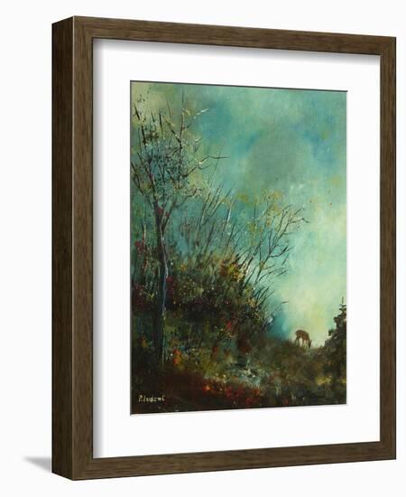 Roe deer  in a september morning-Pol Ledent-Framed Art Print