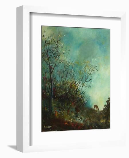 Roe deer  in a september morning-Pol Ledent-Framed Art Print