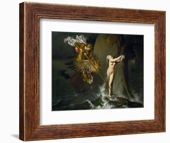 Roger and Angelica, a Scene from Ariosto's Orlando Furioso, 1819-Jean-Auguste-Dominique Ingres-Framed Giclee Print