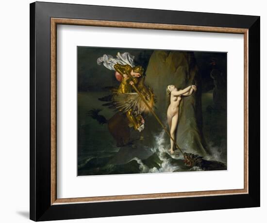 Roger and Angelica, a Scene from Ariosto's Orlando Furioso, 1819-Jean-Auguste-Dominique Ingres-Framed Giclee Print