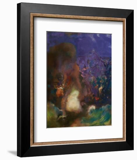 Roger and Angelica-Odilon Redon-Framed Art Print