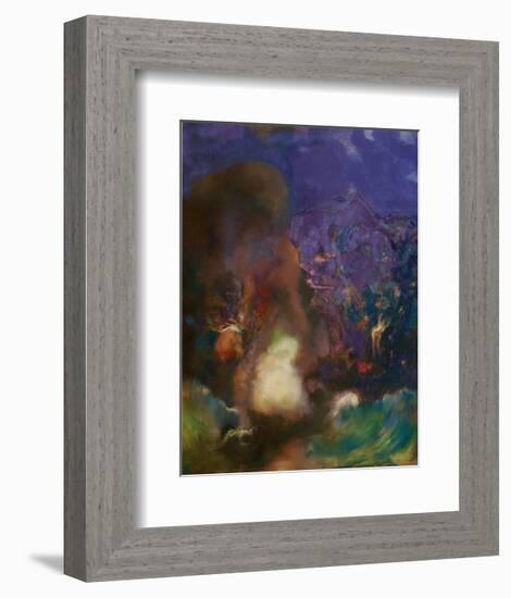 Roger and Angelica-Odilon Redon-Framed Art Print