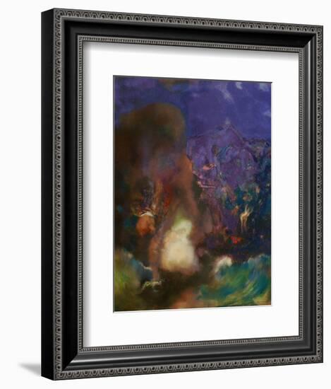 Roger and Angelica-Odilon Redon-Framed Art Print