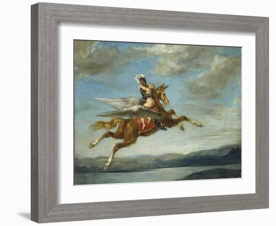 Roger and Angélique, C. 1860-Eugene Delacroix-Framed Giclee Print