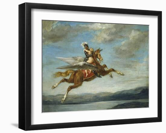 Roger and Angélique, C. 1860-Eugene Delacroix-Framed Giclee Print