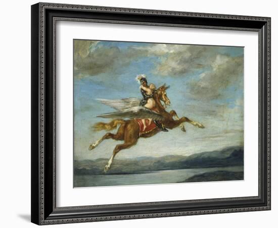 Roger and Angélique, C. 1860-Eugene Delacroix-Framed Giclee Print