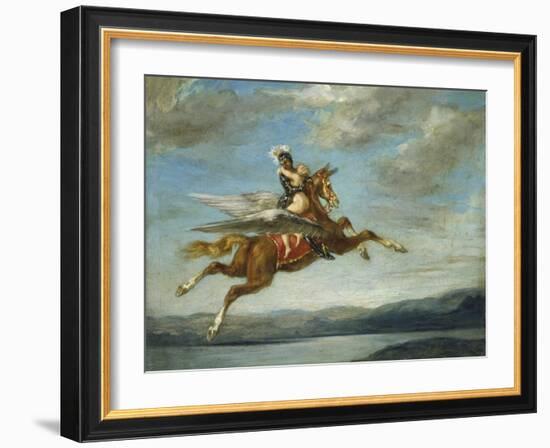 Roger and Angélique, C. 1860-Eugene Delacroix-Framed Giclee Print