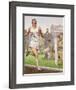 Roger Bannister Running the First Four-Minute Mile-Pat Nicolle-Framed Giclee Print