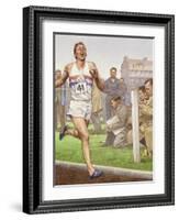 Roger Bannister Running the First Four-Minute Mile-Pat Nicolle-Framed Giclee Print