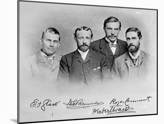 Roger Casement, Herbert Ward, E.J Glave and Friend-English Photographer-Mounted Giclee Print