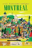 Chantecler Hotel - Sainte-Adèle Quebec, Canada - Vintage Travel Poster, 1950s-Roger Couillard-Framed Stretched Canvas