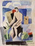Man in the Country, Study for Paludes; Homme Dans Un Paysage, Etude Pour Paludes, c.1920-Roger de La Fresnaye-Framed Giclee Print
