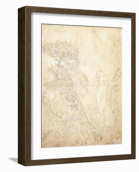 Roger Et Angelique-Jean-Auguste-Dominique Ingres-Framed Giclee Print