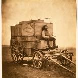 Marcus Sparling, Lull-Length Portrait, Seated on Roger Fenton's Photographic Wagon, 1855-Roger Fenton-Framed Art Print