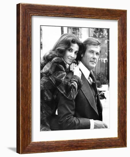 Roger Moore and Barbara Parkin-Associated Newspapers-Framed Photo