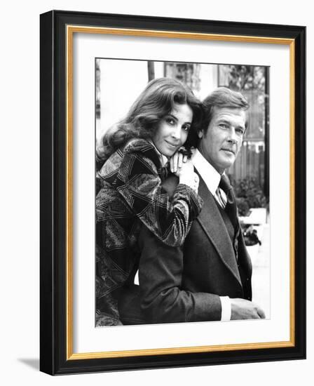 Roger Moore and Barbara Parkin-Associated Newspapers-Framed Photo