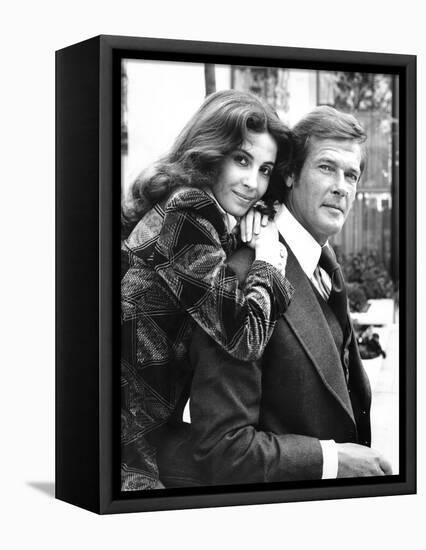 Roger Moore and Barbara Parkin-Associated Newspapers-Framed Stretched Canvas