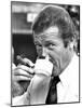 Roger Moore Drinking Coffee-Associated Newspapers-Mounted Photo