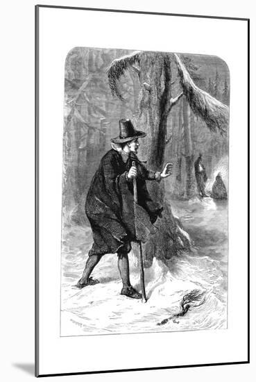 Roger Williams in the Forest, America, C1630S-Whymper-Mounted Giclee Print