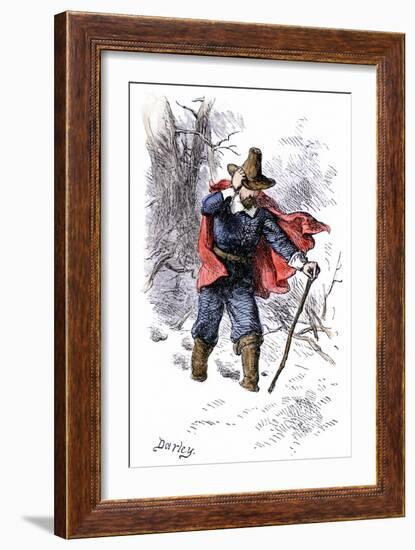 Roger Williams Leaving Massachusetts Bay Colony for Rhode Island, 1635-null-Framed Giclee Print