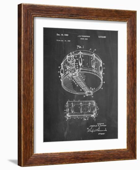 Rogers Snare Drum Patent-Cole Borders-Framed Art Print