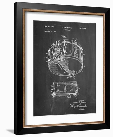 Rogers Snare Drum Patent-Cole Borders-Framed Art Print