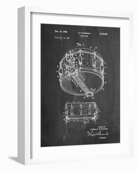 Rogers Snare Drum Patent-Cole Borders-Framed Art Print