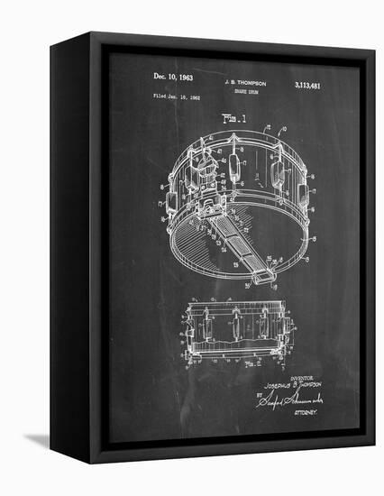 Rogers Snare Drum Patent-Cole Borders-Framed Stretched Canvas