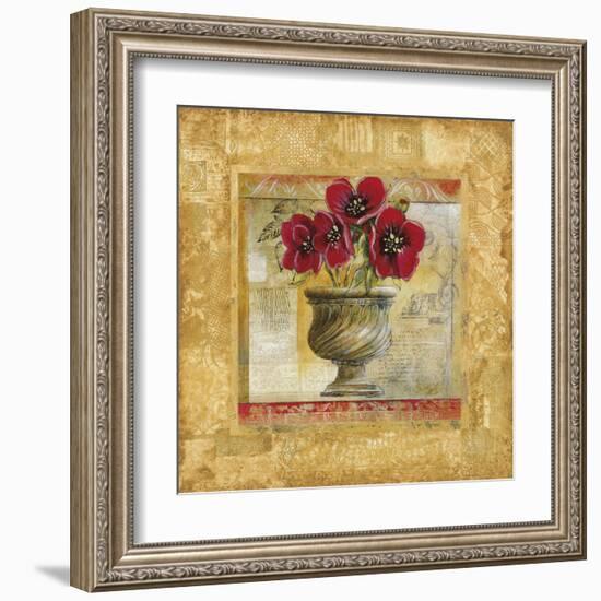 Rojo Botanical VI-Carney-Framed Giclee Print