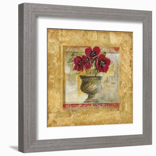 Rojo Botanical VI-Carney-Framed Giclee Print