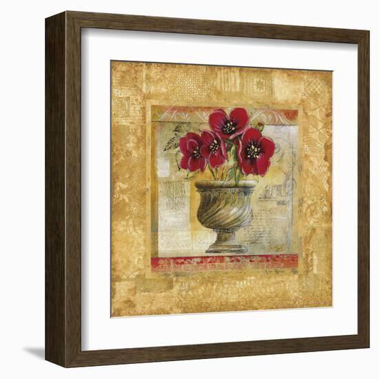 Rojo Botanical VI-Carney-Framed Giclee Print