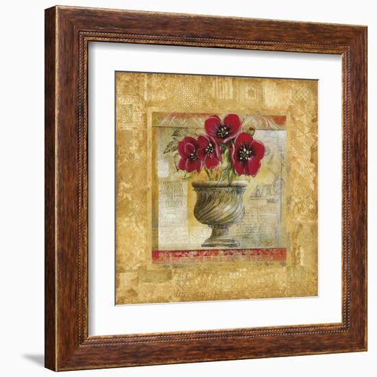 Rojo Botanical VI-Carney-Framed Giclee Print