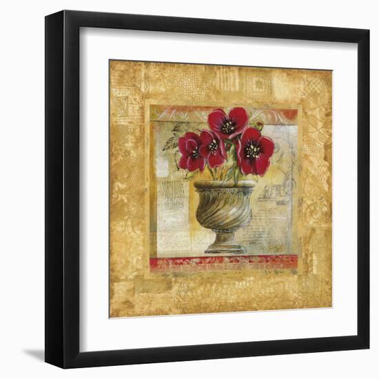 Rojo Botanical VI-Carney-Framed Giclee Print