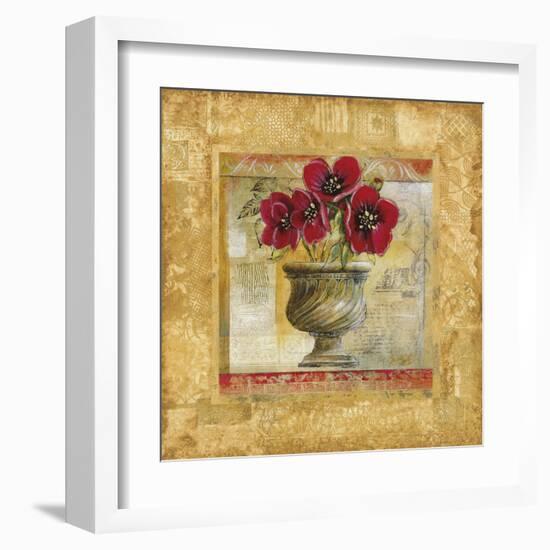 Rojo Botanical VI-Carney-Framed Giclee Print