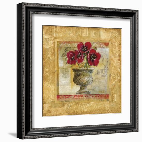 Rojo Botanical VI-Carney-Framed Giclee Print