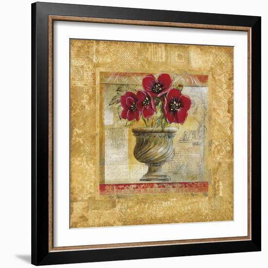 Rojo Botanical VI-Carney-Framed Giclee Print