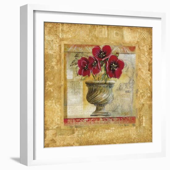 Rojo Botanical VI-Carney-Framed Giclee Print