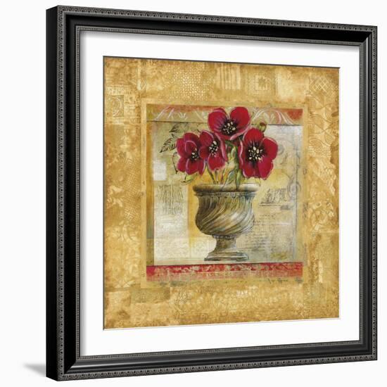 Rojo Botanical VI-Carney-Framed Giclee Print