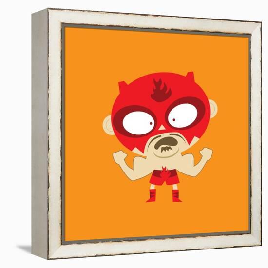 Rojo Flexing His Muscles-null-Framed Premier Image Canvas